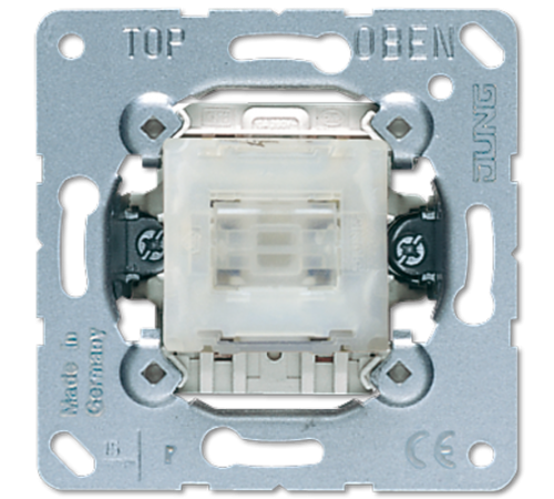 Балансирный перекрестный переключатель 10 A / 250 B, клавиша самовозвратная, пружинные зажимы; не подходит к клавишам серии EP; универсальные встраива
