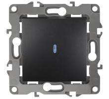 Выключатель с подсветкой 12-1102-05 10АХ-250В,  антрацит  Б0014637  ЭРА