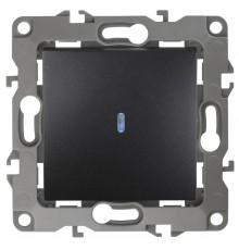 Выключатель с подсветкой 12-1102-05 10АХ-250В,  антрацит  Б0014637  ЭРА