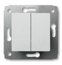 Cariva DIY Выключатель двухклавишный, белый  695934  Legrand