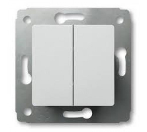 Cariva Белый Выключатель 2-клавишный  773658  Legrand