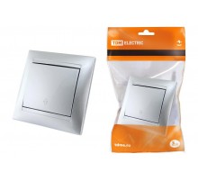 Выключатель на 2 направления 1 кл. 10А серебр. металлик "Лама"   SQ1815-0206  TDM