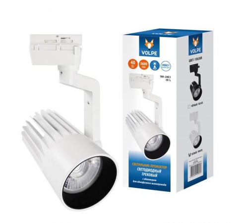 Светильник светодиодный трековый ULB-Q274 40W/4000К WHITE 3600 Лм 4000К белый  UL-00005927  Volpe