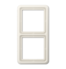 Рамка для вертикальной и горизонтальной установки ударопрочная, 2-кратная; слоновая кость  CD582WUW  Jung