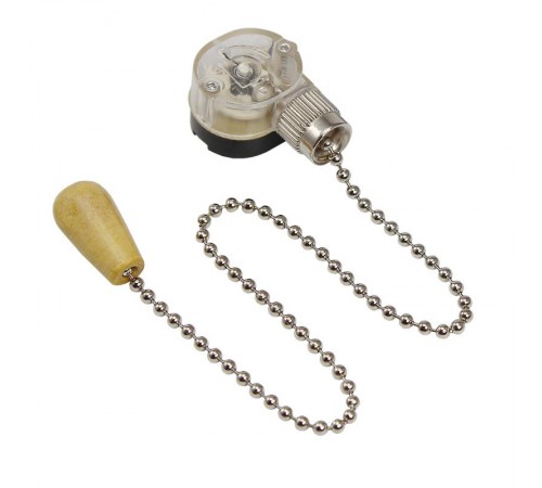 Выключатель для настенного светильника c деревянным наконечником "Silver", индивидуальная упаковка, 1 шт.  32-0105-1  REXANT