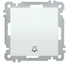 BOLERO белый Выключатель 1-клавишный кнопочный 10А ВС10-1-4-Б EVB14-K01-10-1  IEK