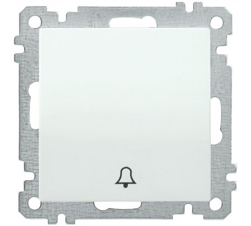 BOLERO белый Выключатель 1-клавишный кнопочный 10А ВС10-1-4-Б EVB14-K01-10-1  IEK