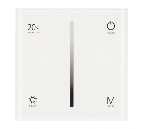 Панель SMART-P6-DIM-G-IN White (12-24V, 4x3A, Sens, 2.4G) (Arlight, IP20 Пластик, 5 лет)  034781  Arlight