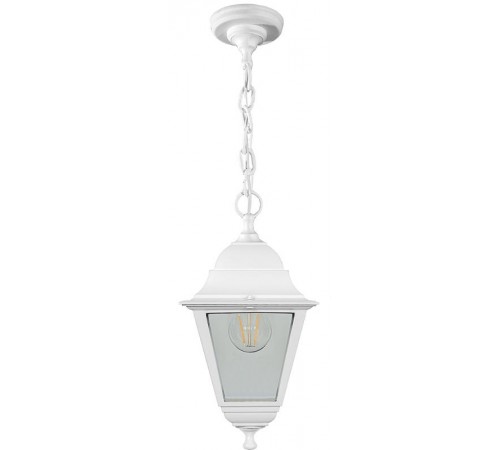 Светильник садово-парковый НСУ 04-60-001 60W 230V E27 670*146мм белый, подвесной, 4-х гранник  32269  FERON