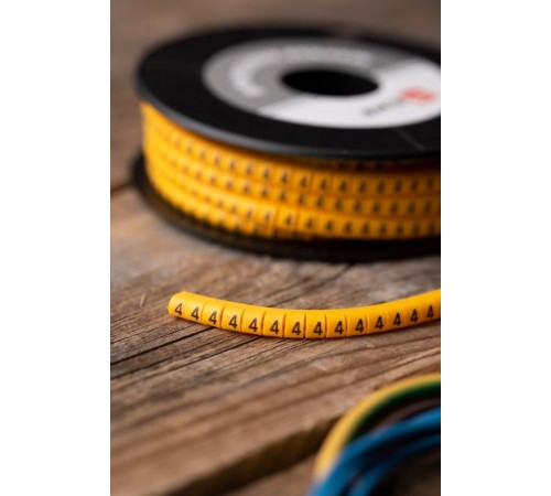 Маркер-кабельный 1,5кв.мм "4" (1000шт.) (ЕС-0) EKF PROxima  plc-KM-1.5-4  EKF