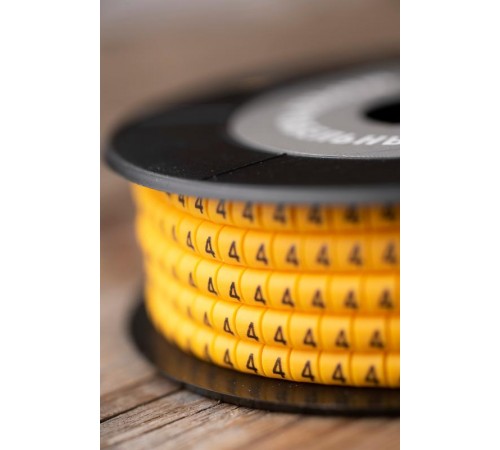 Маркер-кабельный 1,5кв.мм "4" (1000шт.) (ЕС-0) EKF PROxima  plc-KM-1.5-4  EKF