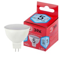 Лампа светодиодная LED MR16-5W-840-GU5.3 R (диод, софит, 5Вт, нейтр, GU5.3) (10/100/4800)  Б0049639  ЭРА