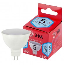 Лампа светодиодная LED MR16-5W-840-GU5.3 R (диод, софит, 5Вт, нейтр, GU5.3) (10/100/4800)  Б0049639  ЭРА