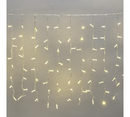 Гирлянда "Светодиодный Дождь"  2x0,8м, прозрачный провод, 230 В, диоды ТЕПЛЫЙ БЕЛЫЙ, 160 LED  235-106  NEON-NIGHT