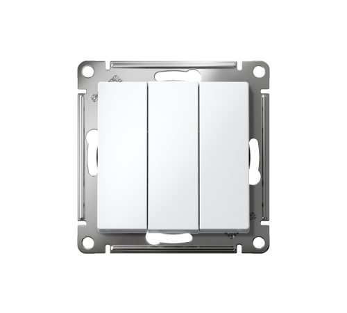 AtlasDesign Белый Выключатель 3-клавишный сх.1+1+1, 10АХ, механизм  ATN000131  SE