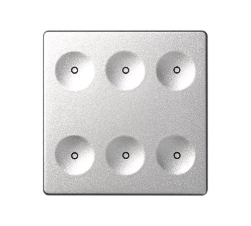 Сенсорный 6-кл выключатель без маркировки, алюминий  8000661-093  Simon