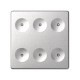 Сенсорный 6-кл выключатель без маркировки, алюминий  8000661-093  Simon