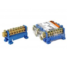 Шина "N" нулевая с изолятором на DIN-рейку 6x9мм стойка мал. 8 групп   SQ0801-0012  TDM