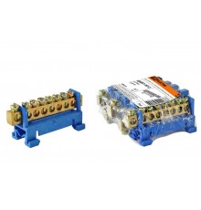 Шина "N" нулевая с изолятором на DIN-рейку 6x9мм стойка мал. 8 групп   SQ0801-0012  TDM