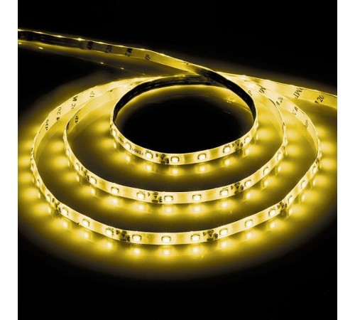 Лента светодиодная LS603/ 60SMD(2835)/м 4.8Вт/м 12V 5000*8*1.22мм желтый  27670  FERON