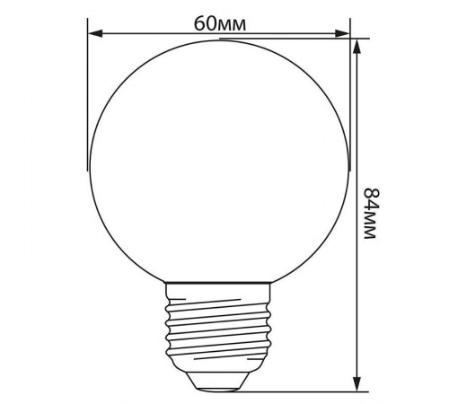 Лампа светодиодная для белт лайта LB-371 (3W) 230V E27 зеленый G60  25907  FERON