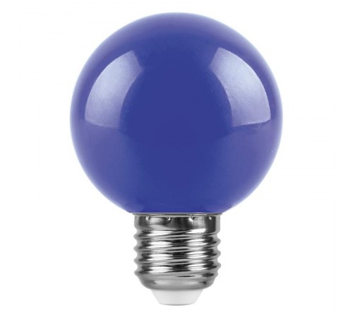 Лампа светодиодная для белт лайта LB-371 (3W) 230V E27 синий G60  25906  FERON