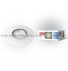 Светильник декор.встр Luciole DLS-L104 GU5.3 CHROME/WHITE доп.LED подсветка 3Вт металл/полимер. хром/белый в технике "Кракле"  10718  Fametto