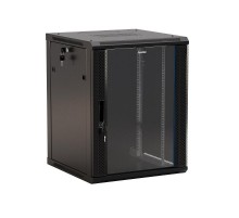 Шкаф настенный 19", 6U TWB-0666-GP-RAL9004 392628 Hyperline