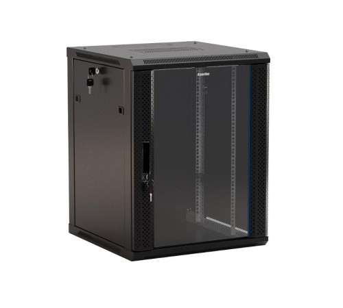 Шкаф настенный 19", 6U TWB-0666-GP-RAL9004 392628 Hyperline