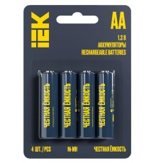 Аккумулятор GREEN Ni-MH AA 2700мАч (4шт/блистер)  AAK-NIMH-06-2700-L04  IEK