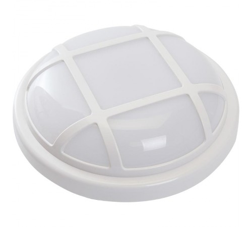 Светильник светодиодный пылевлагозащищенный для ЖКХ AL3010 15W 1150Lm 4000K в пластиковом корпусе, IP65, с решеткой, белый, 168*61мм  41463  Feron