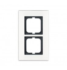 Рамка 2-постовая, серия carat, белое стекло (v.2012)  1754-0-4443   2CKA001754A4443  ABB