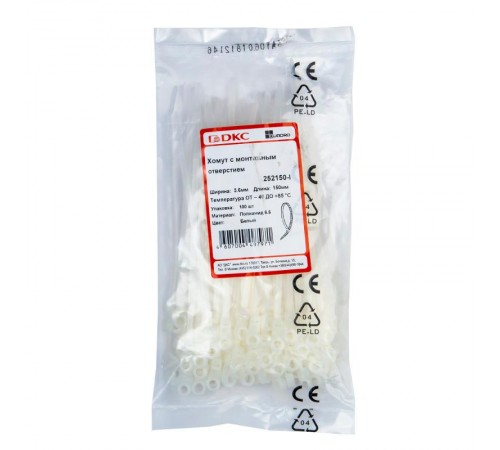 Хомут с отверстием PL6.6. 3.6х150 D=4  252150-I  DKC