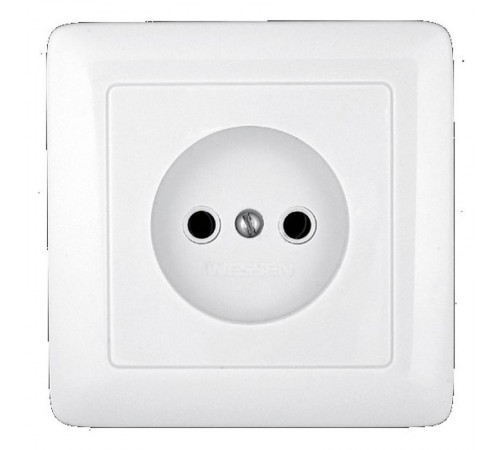 Хит Белый С/У Розетка без заземления без шторок, 16А, 250В  RS10-132-B  SE