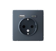 ArtGallery Грифель Розетка 16А с 2 USB A+C, 5В/2,4А/3,0А, 2х5В/1,5А, механизм  GAL000732  SE