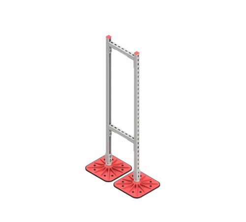 Опорная конструкция для гор. прямоуг. воздуховодов  TECHNORAPTOR FOOT 350х1500  KM-TR-F-SSHRAD-350-1500  КМ - профиль
