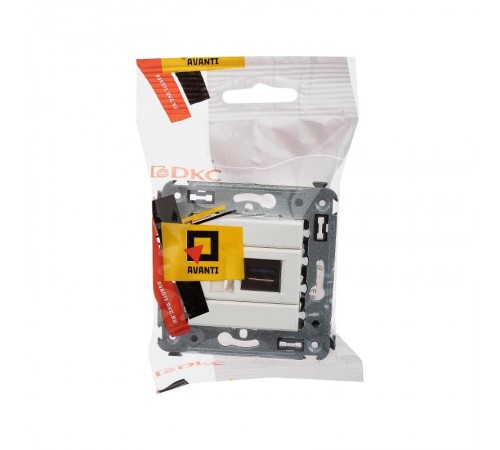 USB 3.0 розетка одинарная в стену, тип А-А, "Avanti", "Белое облако"  4400303  DKC