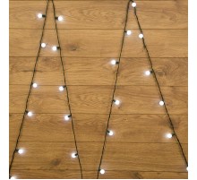 Гирлянда "Мультишарики" 25 мм 5м, темно-зеленый ПВХ, 25 диодов, цвет Белый  303-555  NEON-NIGHT