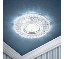 Светильник точечный встраиваемый DK LD2 MR16 3Вт GU5.3 прозрачный c белой подсветкой  Б0019197  ЭРА