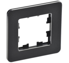 BRITE Рамка 1-ая РУ-1-1-Бр металл черный RE  BR-M12-M-01-K02  IEK
