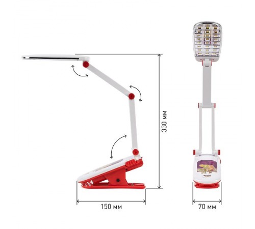 Светильник настольный NLED-424-2.5W-R красный ФИКСИКИ (6/48/432)  Б0016269  ЭРА