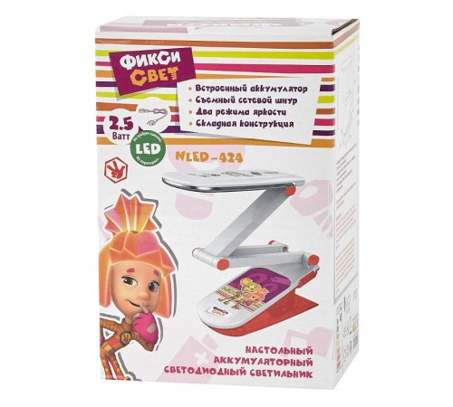 Светильник настольный NLED-424-2.5W-R красный ФИКСИКИ (6/48/432)  Б0016269  ЭРА
