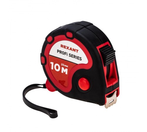 Рулетка Профи прорезиненный корпус 10 м х 25 мм  12-9007  REXANT
