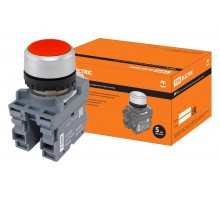 Кнопка с фиксацией MP2-20R в сборе d22мм 1з+1р красная  SQ0747-0007  TDM