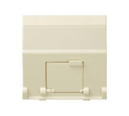 Simon 27 Адаптер со шторками на 1 коннектор AMP (UTP, FTP), SYSTYMAX (RJ12, UTP), широкий модуль, S27, слонов  27081-32  Simon