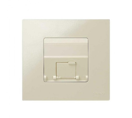 Simon 27 Адаптер со шторками на 1 коннектор AMP (UTP, FTP), SYSTYMAX (RJ12, UTP), широкий модуль, S27, слонов  27081-32  Simon