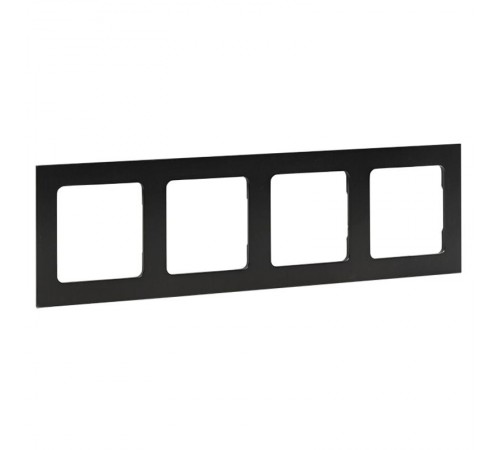 Стокгольм Рамка 4-местная металлическая черная PROxima  EZM-G-305-10  EKF