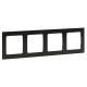 Стокгольм Рамка 4-местная металлическая черная PROxima  EZM-G-305-10  EKF
