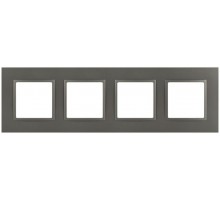Рамка для розеток и выключателей Elegance 14-5014-16 Classic, на 4 поста, титан  Б0065829  ЭРА
