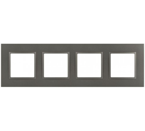 Рамка для розеток и выключателей Elegance 14-5014-16 Classic, на 4 поста, титан  Б0065829  ЭРА